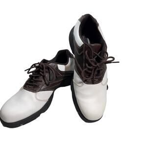 Etonic Golf Shoes Men's 7.5 M Lites Plus Oxford EM6100-14 Brown White Cleats